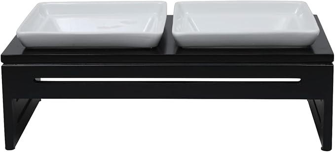 Silicute Ceramic Elevated Pet Bowl