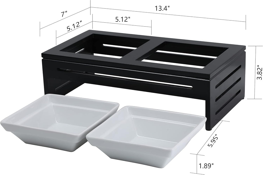 Silicute Ceramic Elevated Pet Bowl