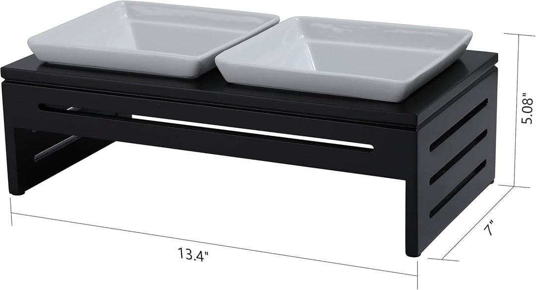 Silicute Ceramic Elevated Pet Bowl