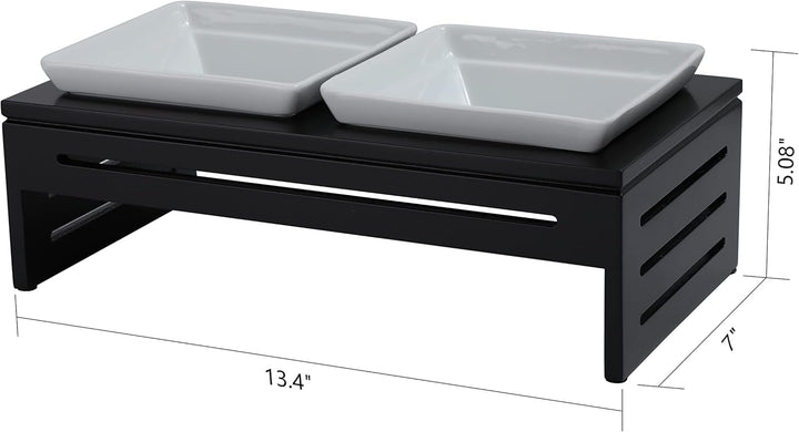 Silicute Ceramic Elevated Pet Bowl