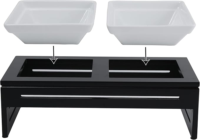 Silicute Ceramic Elevated Pet Bowl