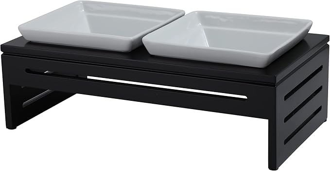Silicute Ceramic Elevated Pet Bowl