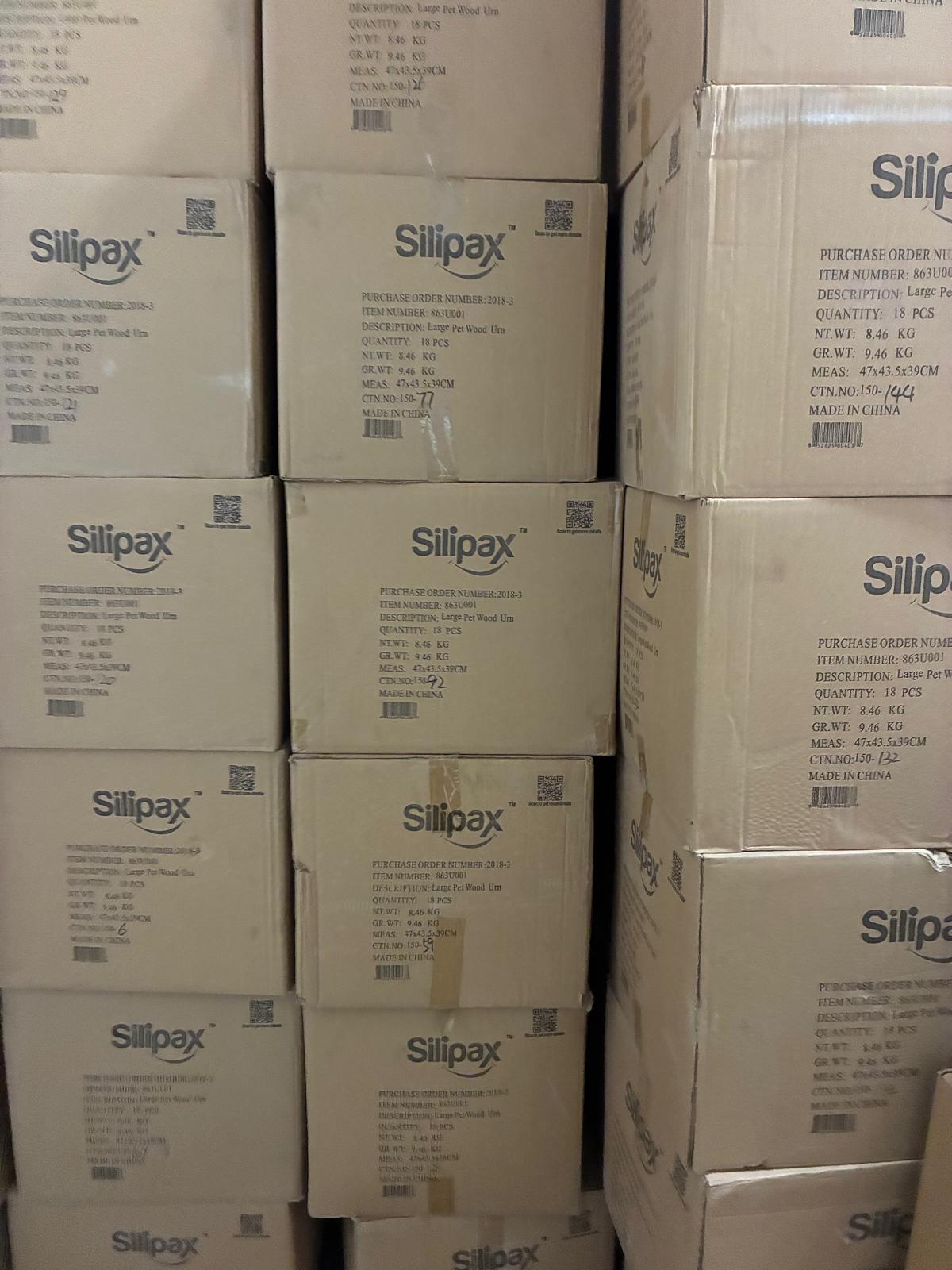 Silicute warehouse full of branded product boxes